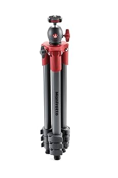 Manfrotto - Manfrotto 三脚 COMPACT Light Manfrotto Compact Light (Red) Lightweight aluminum tripod